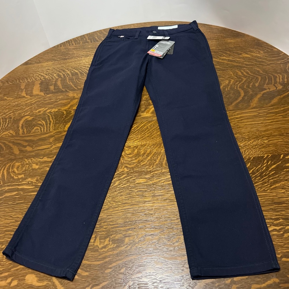 Carhartt FR Rugged Flex Canvas Pant Womens 4 Regular Navy Flame Resistant 102689